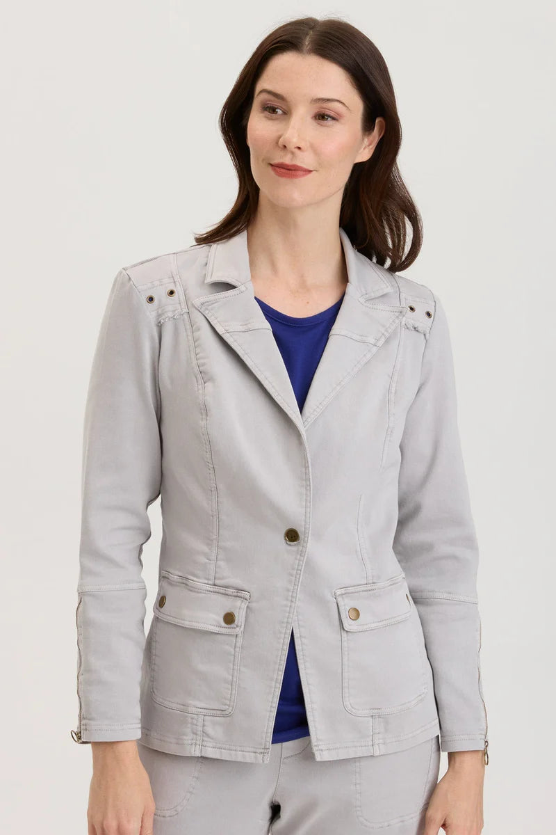 XCVI Terrwyn Blazer Soft Pebble