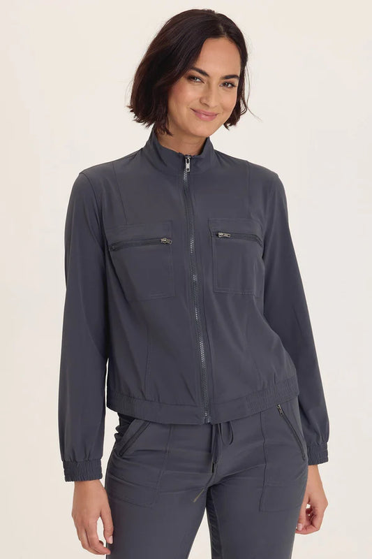 XCVI Wearables Quinn Active Ruched Bomber