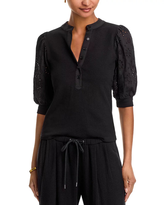 Six Fifty Kaleigh Mixed Media Ribbed Tee