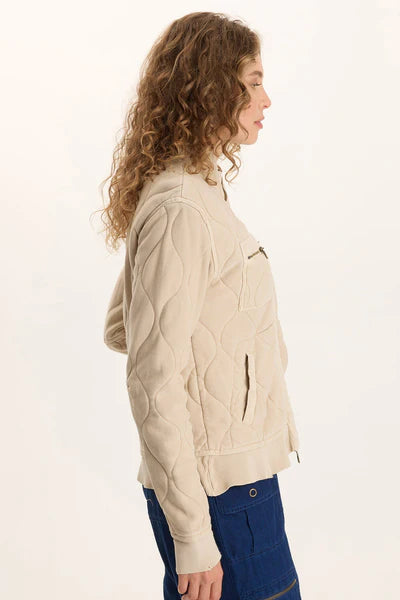 XCVI Osment Plush Quilted 4-Pocket Bomber Jacket Park Avenue