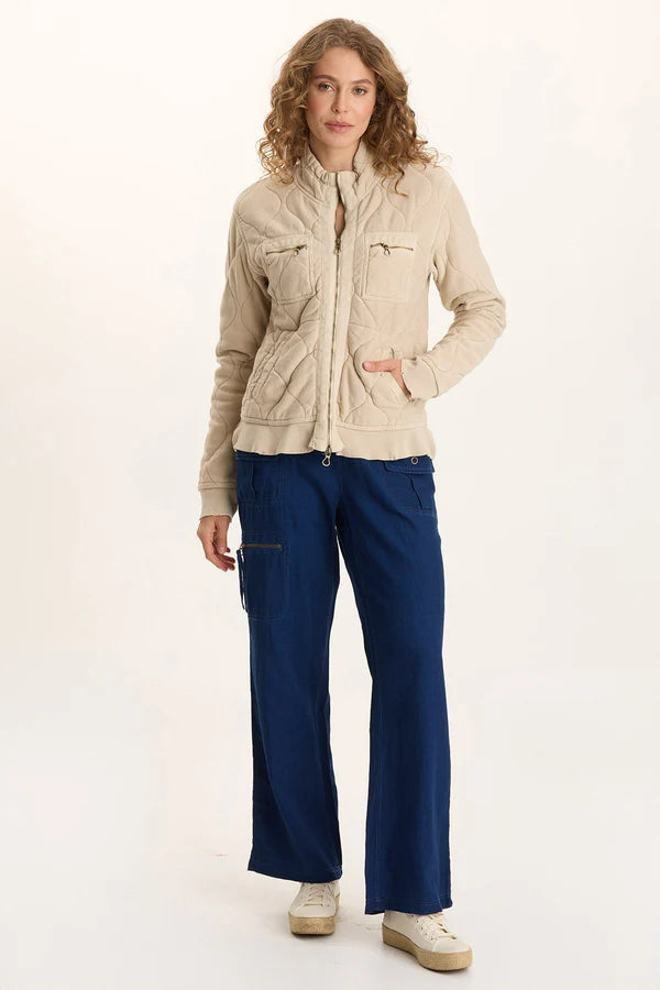 XCVI Osment Plush Quilted 4-Pocket Bomber Jacket Park Avenue
