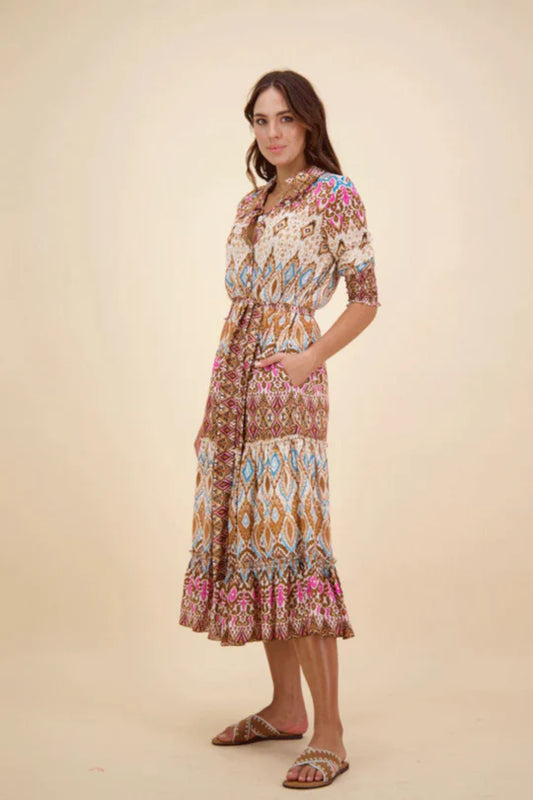 RubyYaya Mumbai Maxi Dress-Fawn