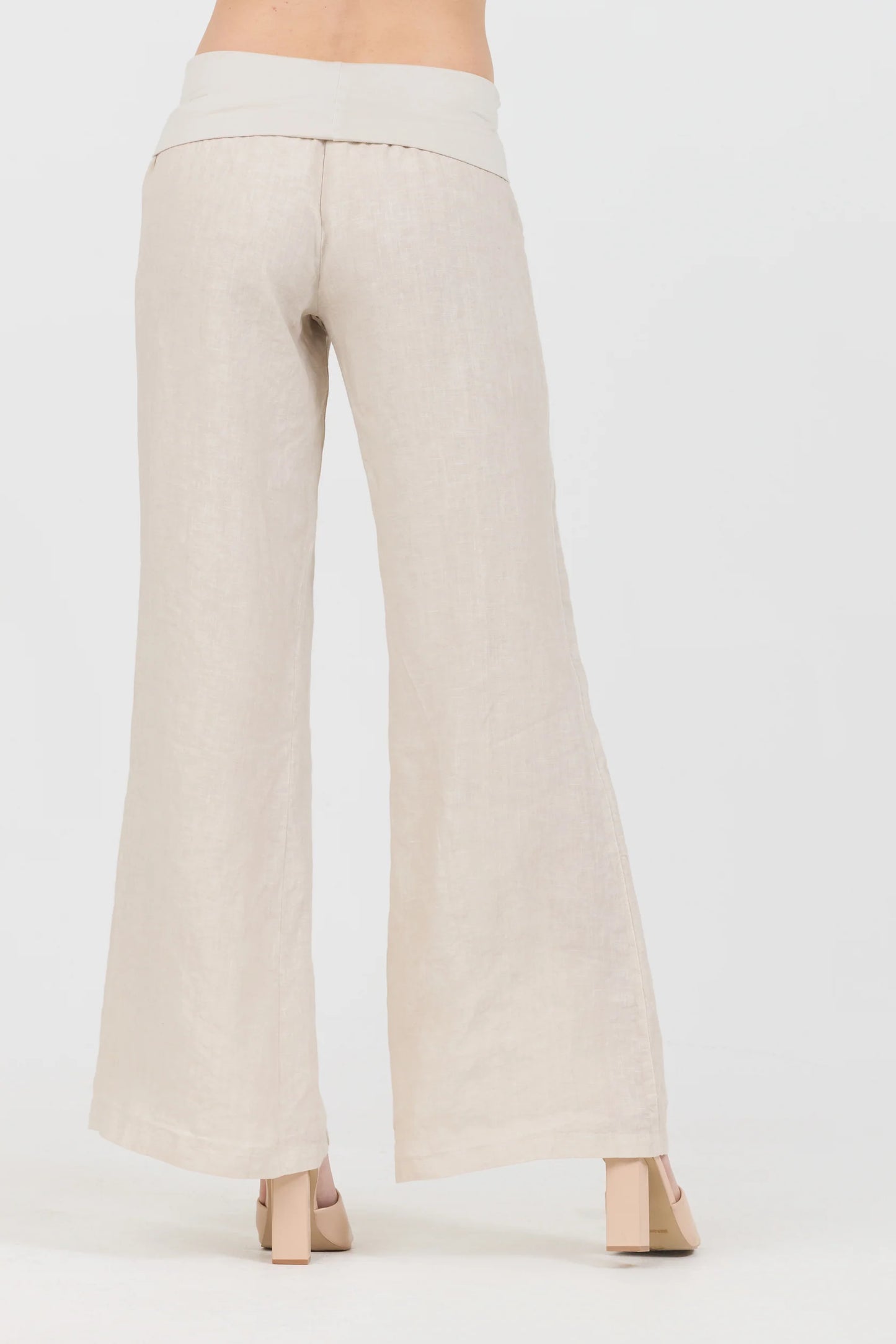 Fresh Laundry Foldover Pants - Oatmeal