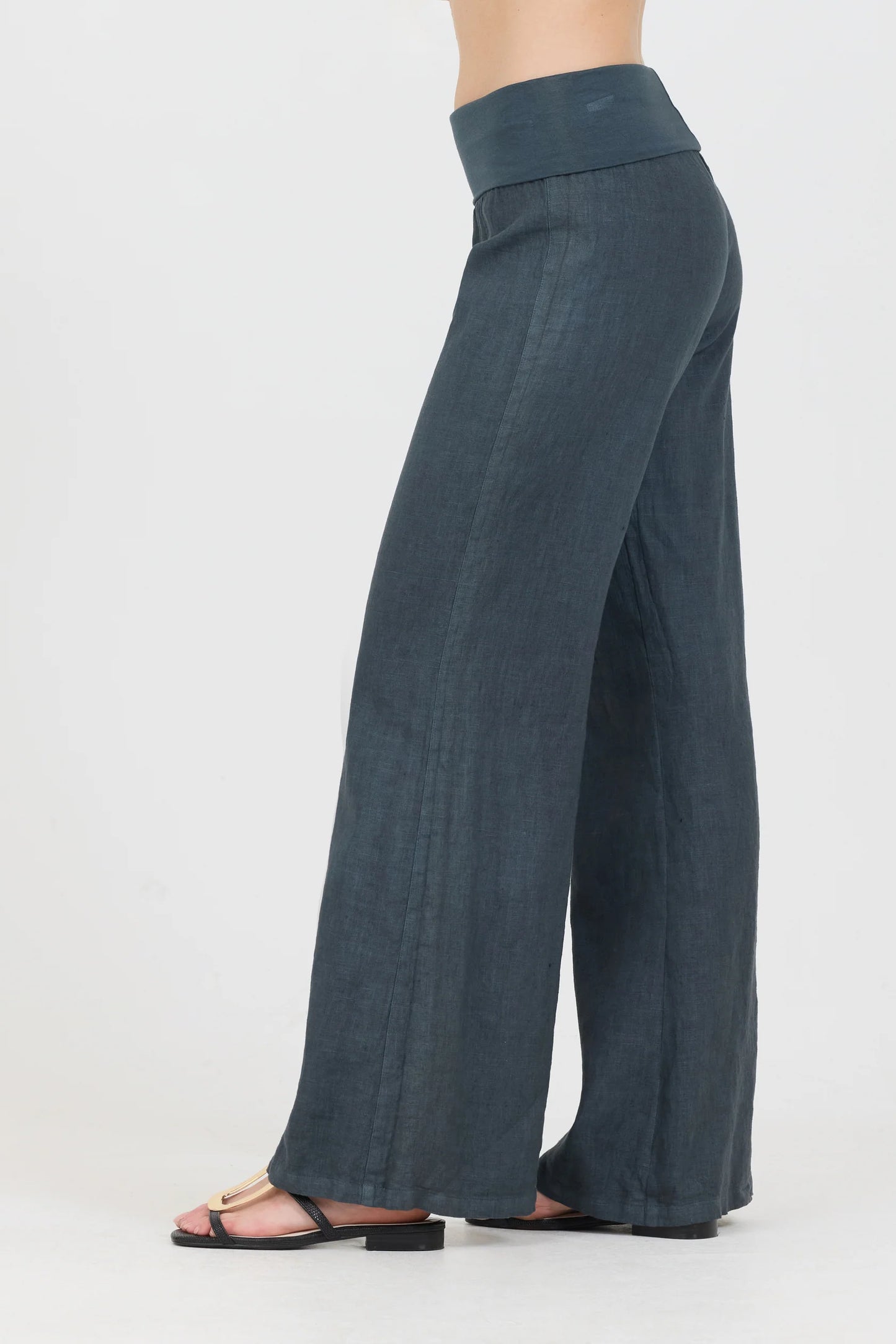 Fresh Laundry Foldover Pants -Caviar