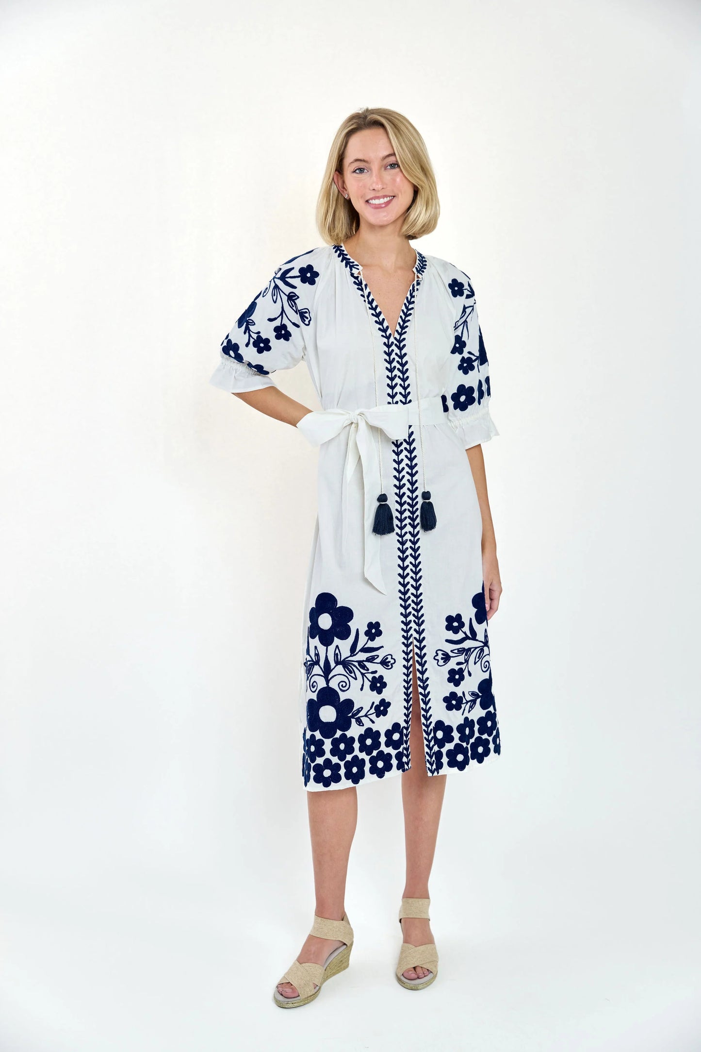 Charleston Shoe Co. Rosie Aztec Dress - Navy/White