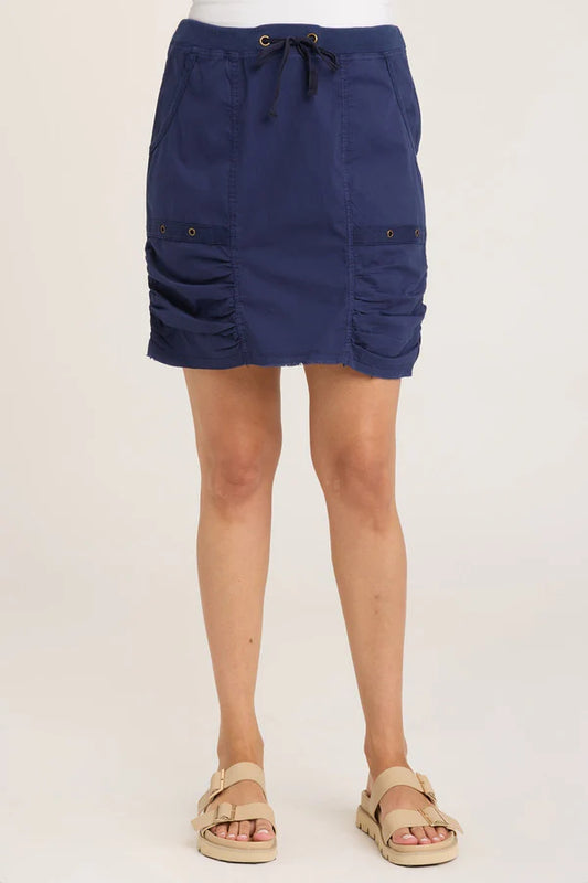 XCVI Wearables Leland Skirt Adrift Navy