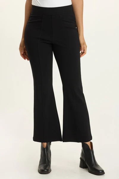 XCVI Wearables Yanis Ponte Pull-On Flare Pant - Black