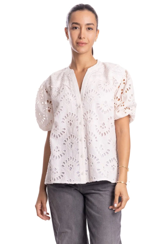 Bindu Louisa Top Light Ivory