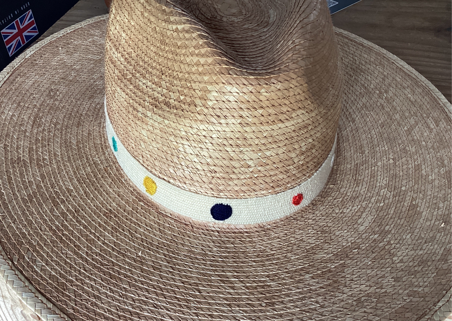 Swiss Dot Straw Hat