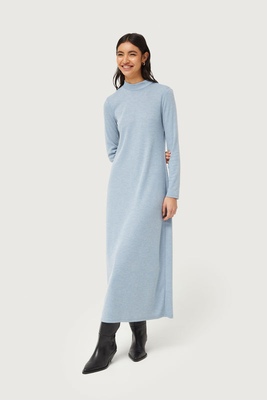 Compania Fantastica Knit Sweater Maxi Dress - Light Blue