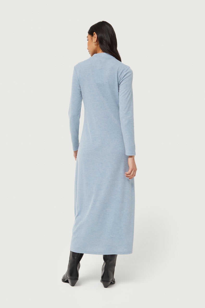 Compania Fantastica Knit Sweater Maxi Dress - Light Blue