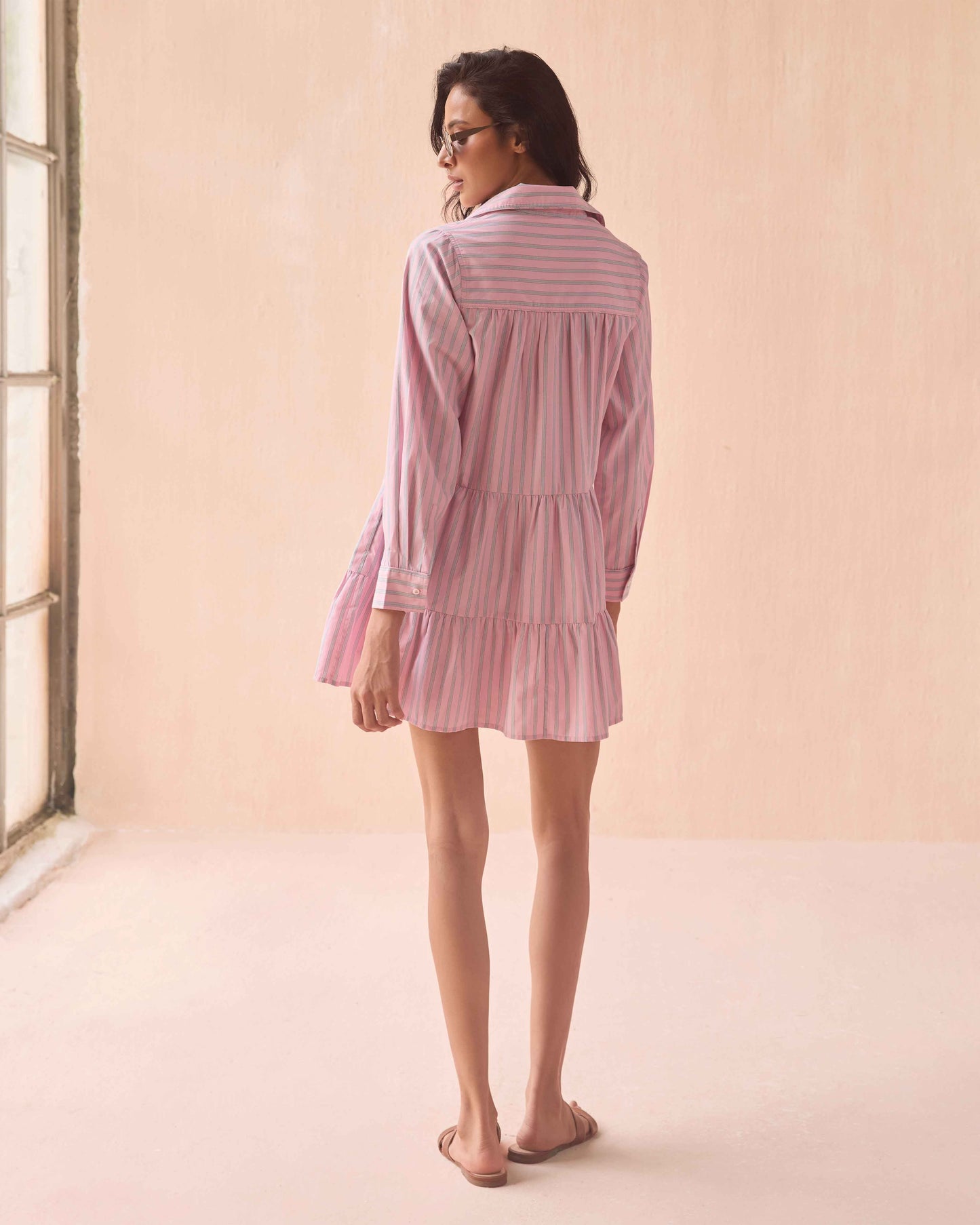 Omika Tula Mini Shirtdress Hattie Pink