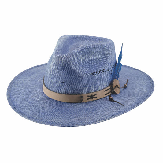 Chasing Summer Western Straw Hat - Periwinkle