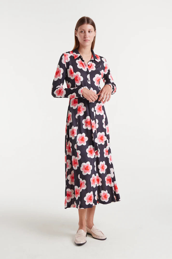 Compania Fantastica Sweetheart Flower Maxi Dress