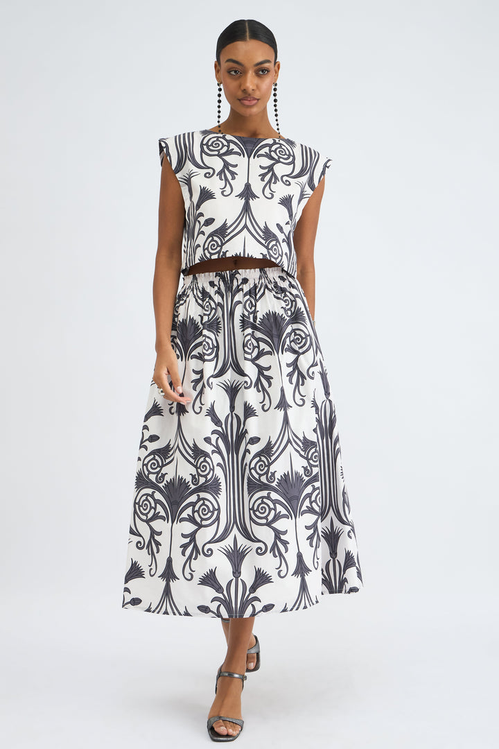 Beyond By Vera Amber Skirt - Iron Veil Charcoal