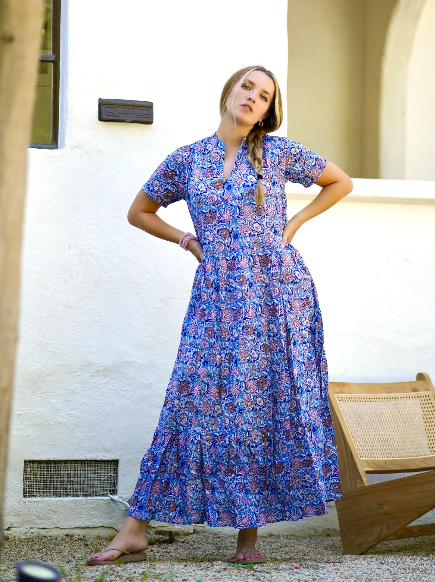 Dolma Alia Maxi Dress - Blue