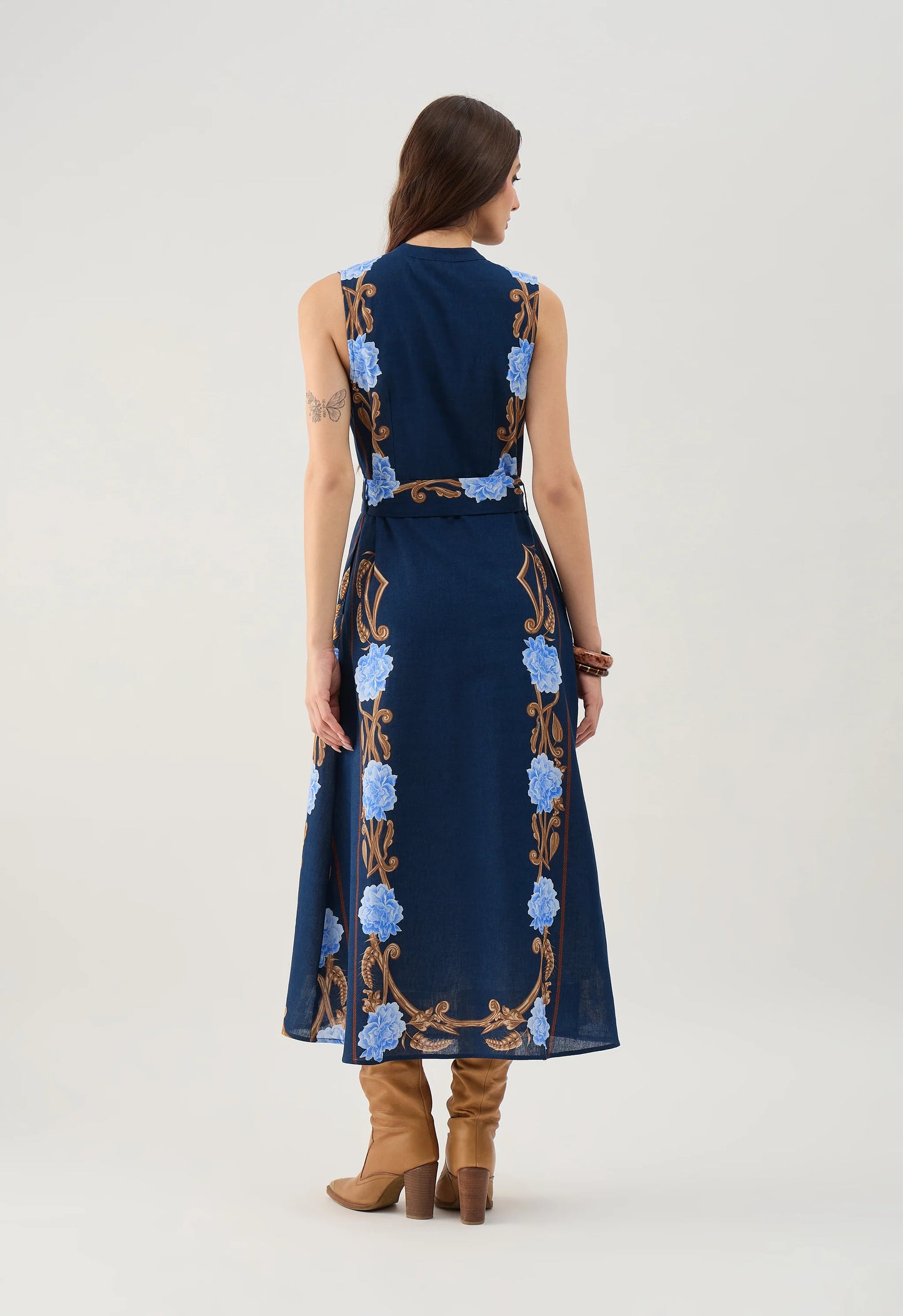 Beyond by Vera Iris Maxi Dress - Harvest Navy