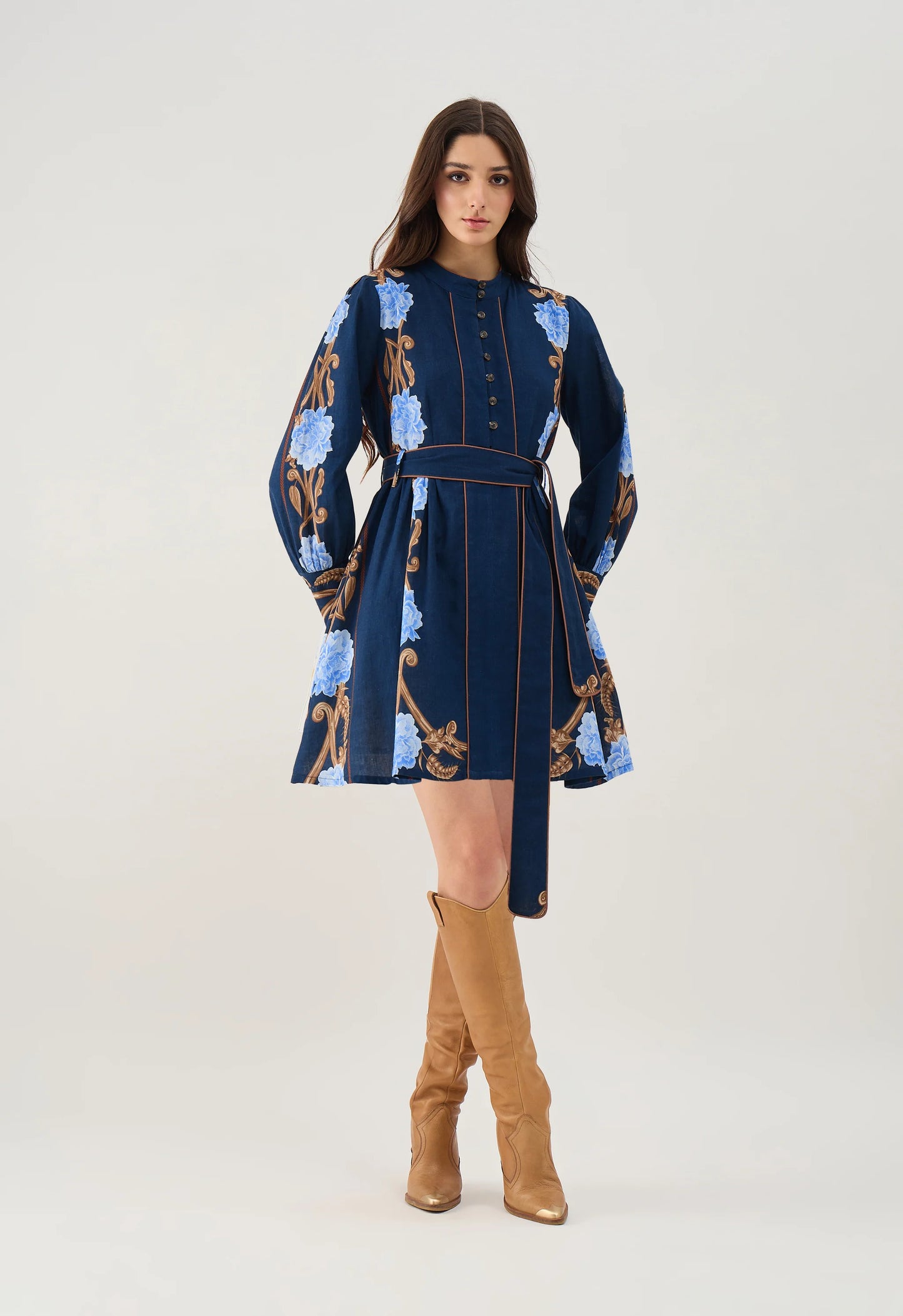 Beyond by Vera Nella Dress - Harvest Navy