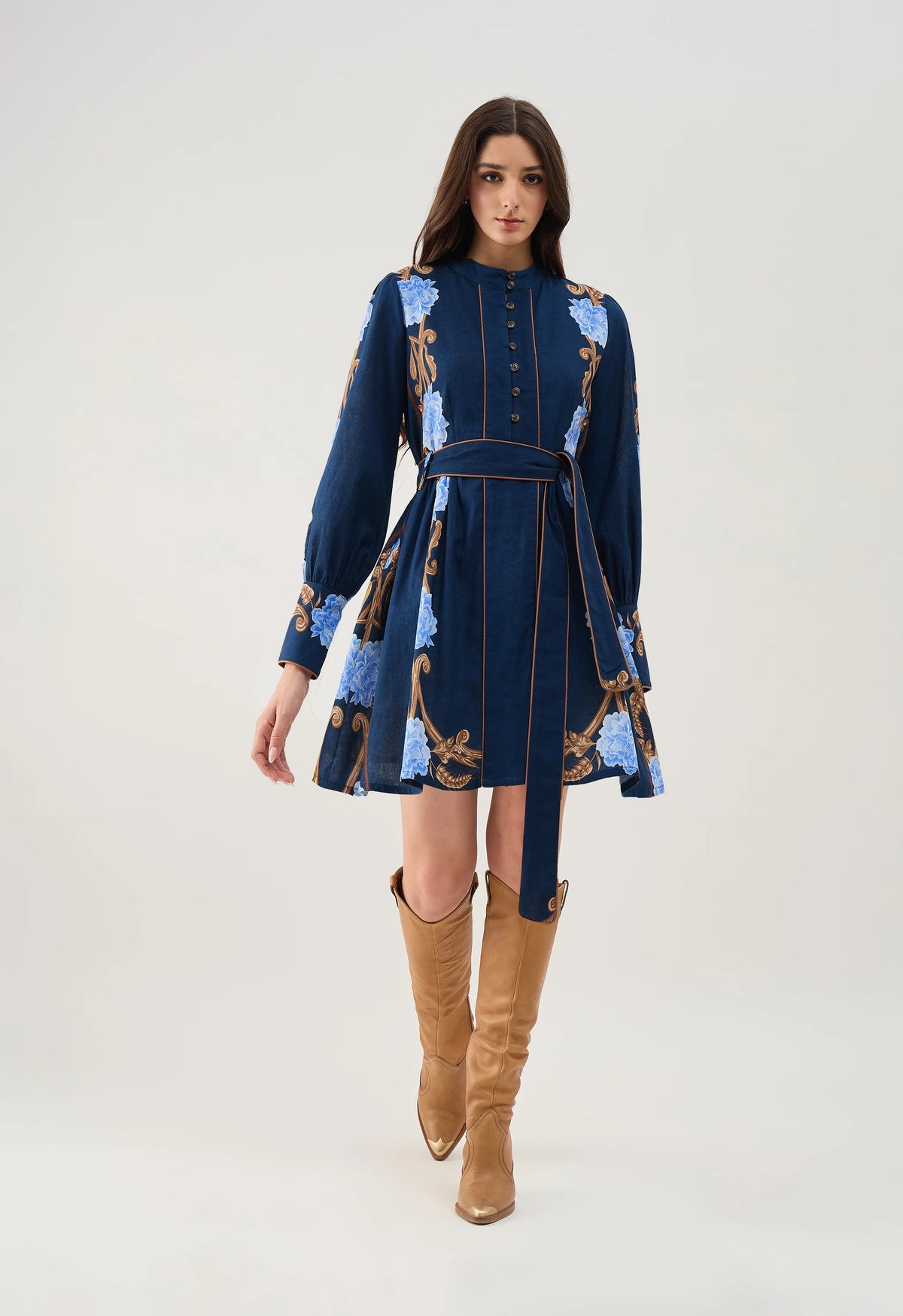 Beyond by Vera Nella Dress - Harvest Navy