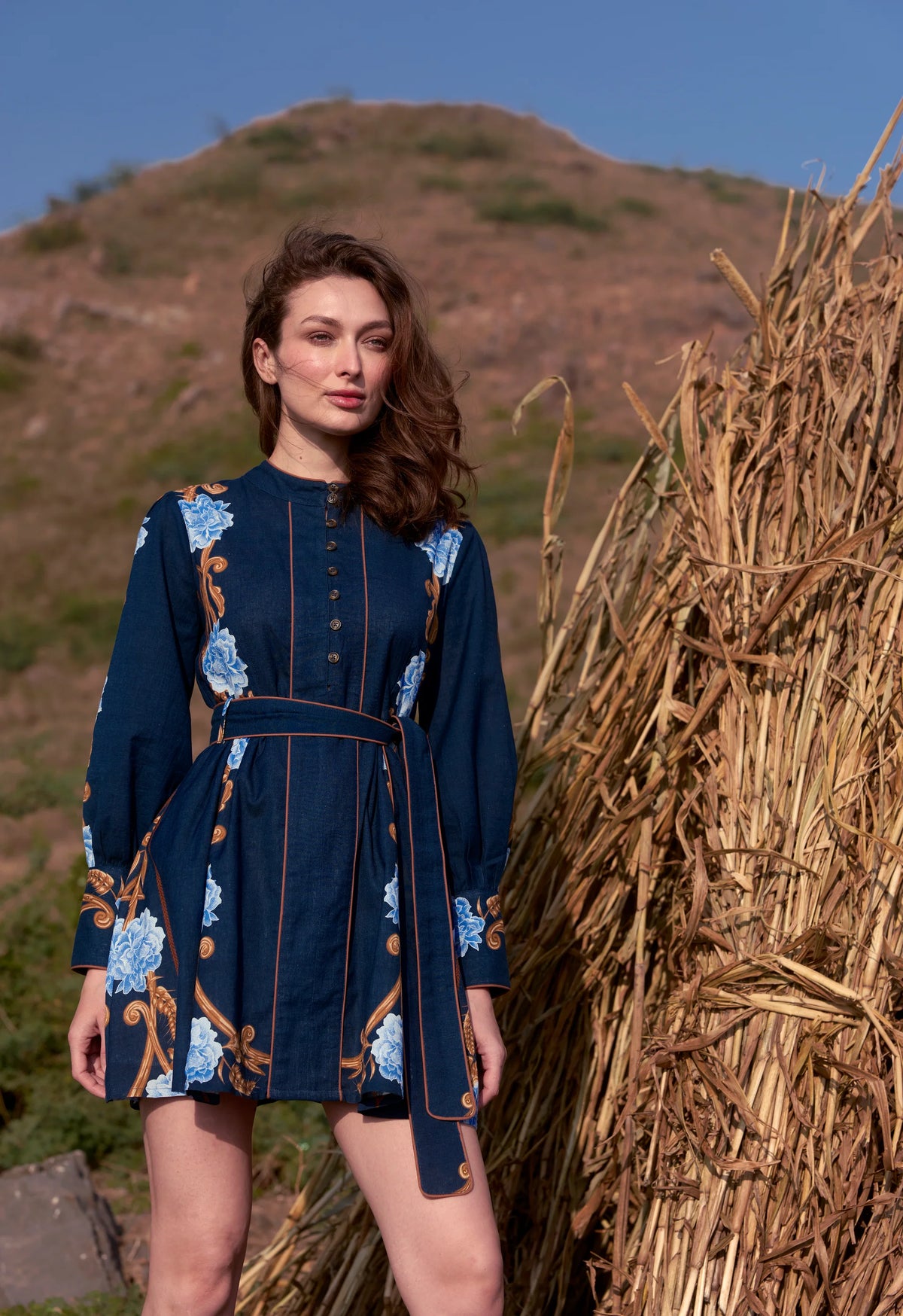 Beyond by Vera Nella Dress - Harvest Navy