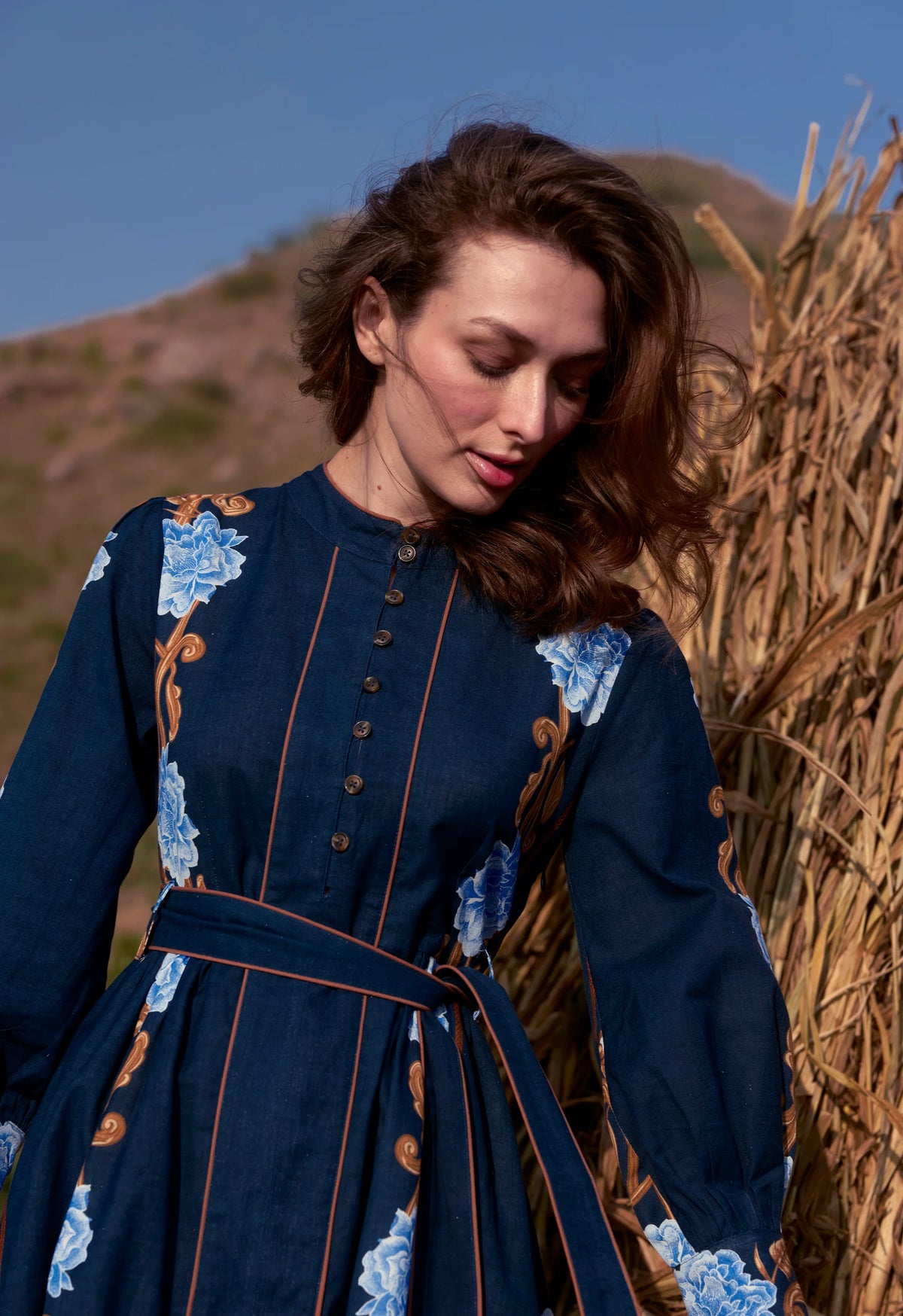 Beyond by Vera Nella Dress - Harvest Navy