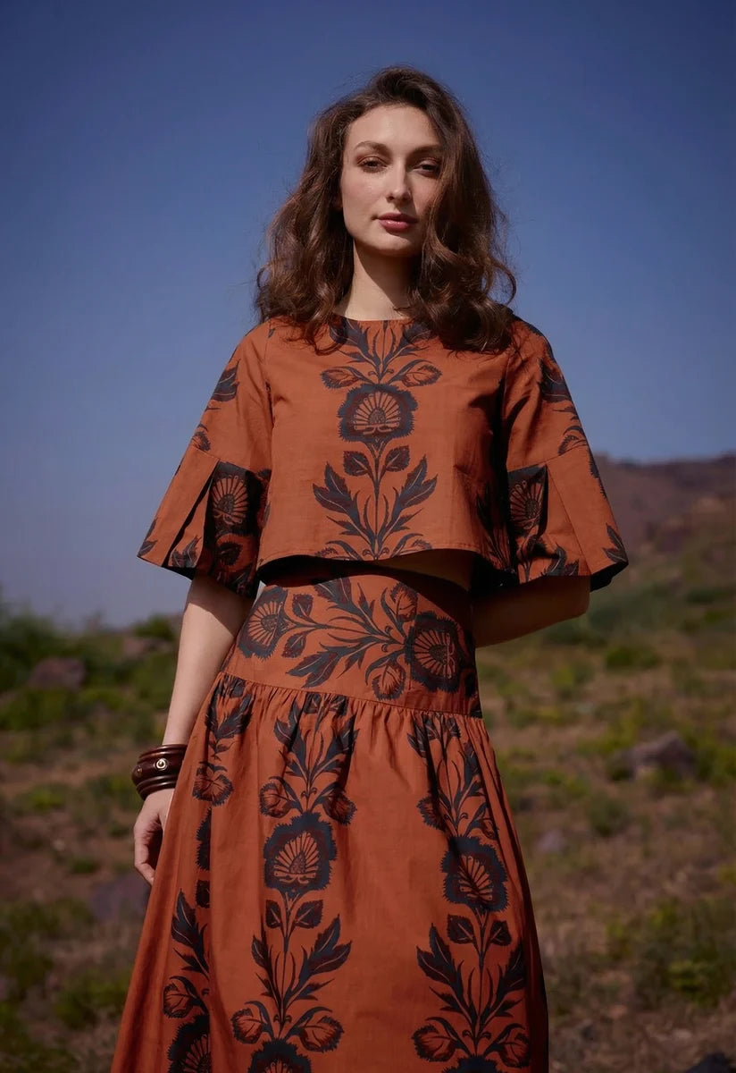 Beyond by Vera Kara Skirt - Elizabeth Cocoa