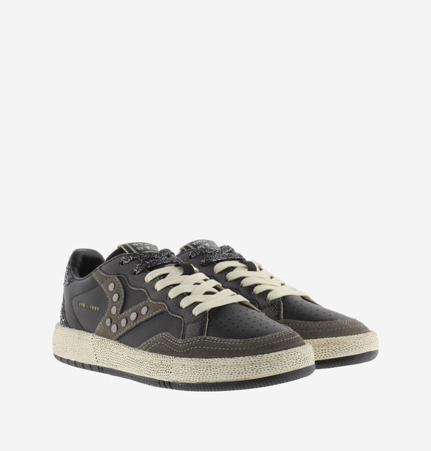 Victoria Smash Glitter Sneaker Negro
