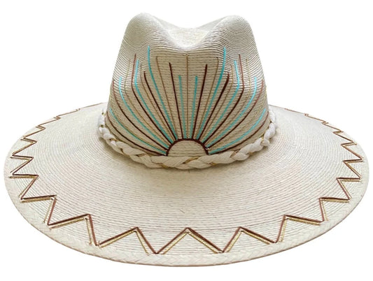 Sol Hat Turquoise / Brown