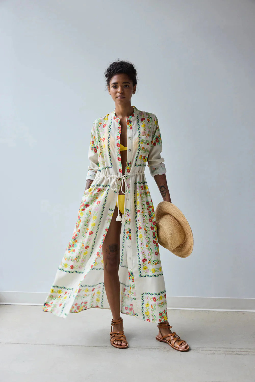 Hope For Flowers Banded Shirtdress - Custard