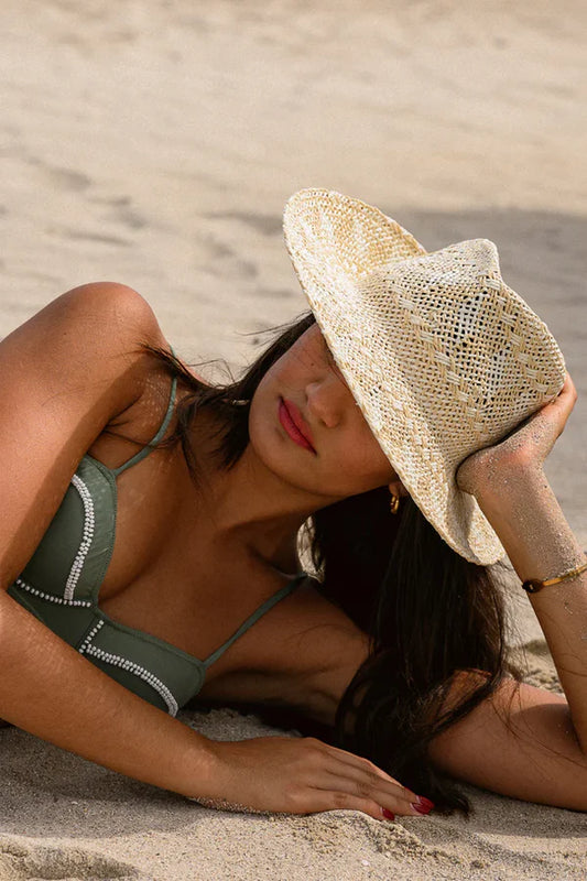 Callie Straw Hat Ivory/Natural
