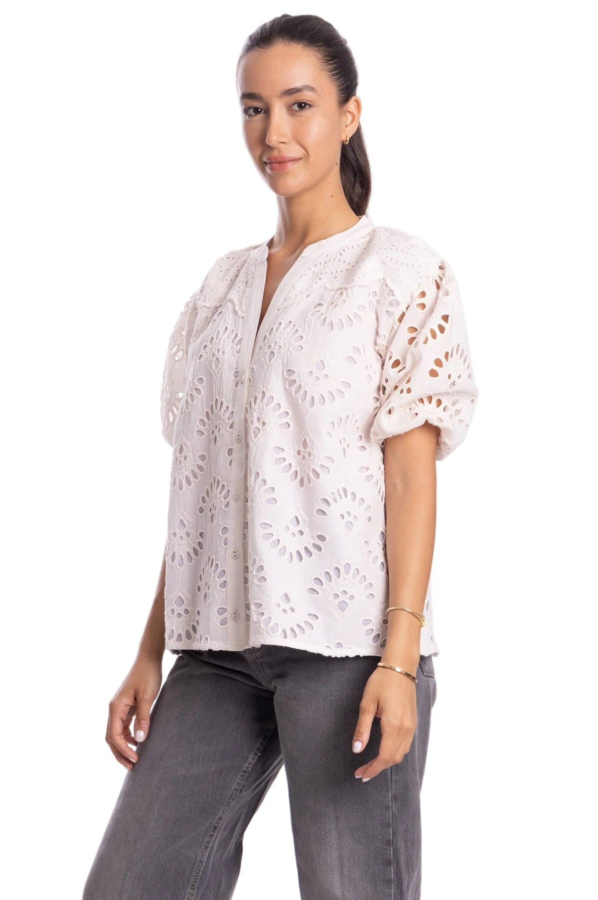Bindu Louisa Top Light Ivory