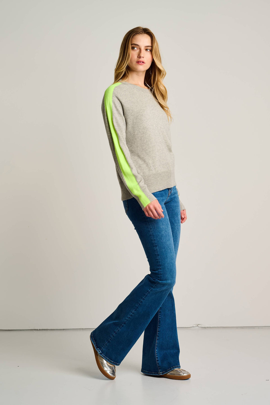 Lisa Todd Stripefull Sweater - Fog