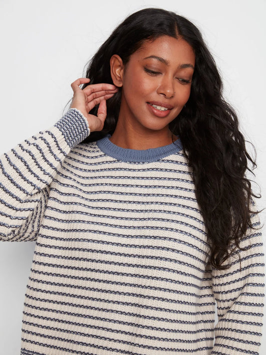 Charlie B Striped Crew Neck Sweater