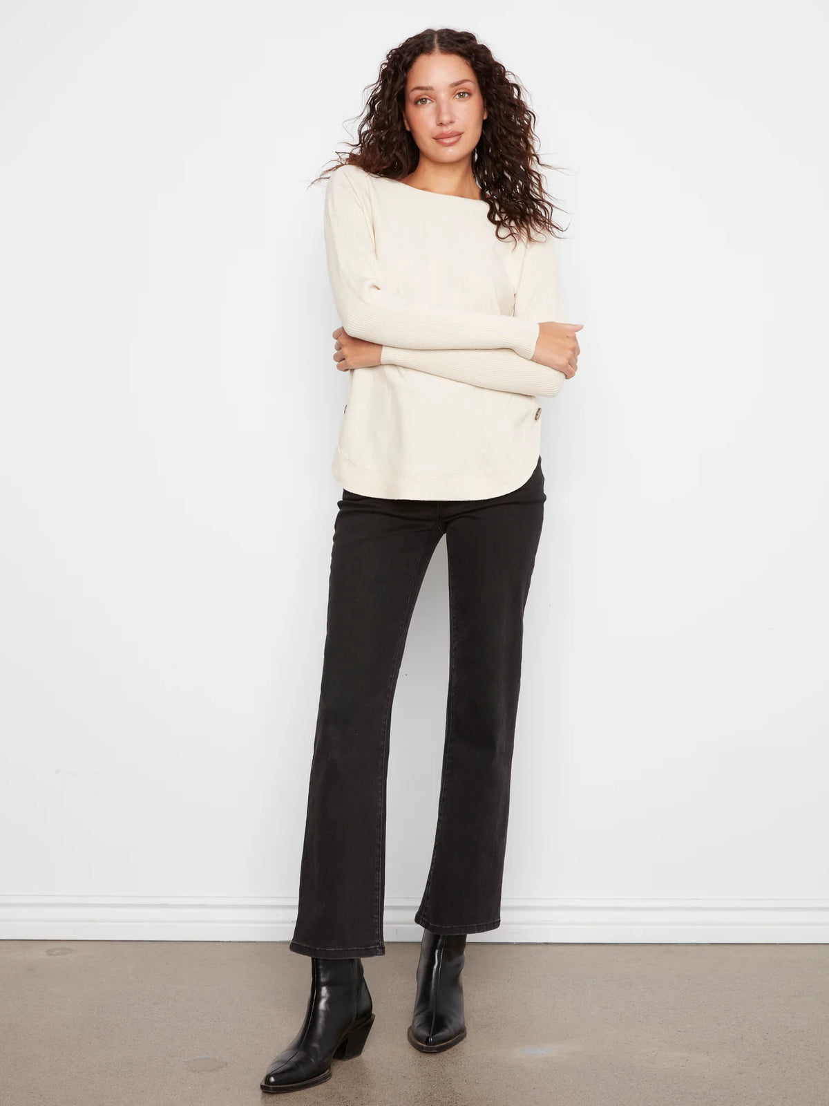 Charlie B Side Button Sweater