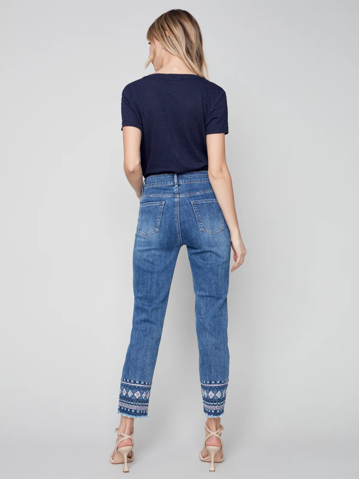 Charlie B Embroidered Hem Jeans