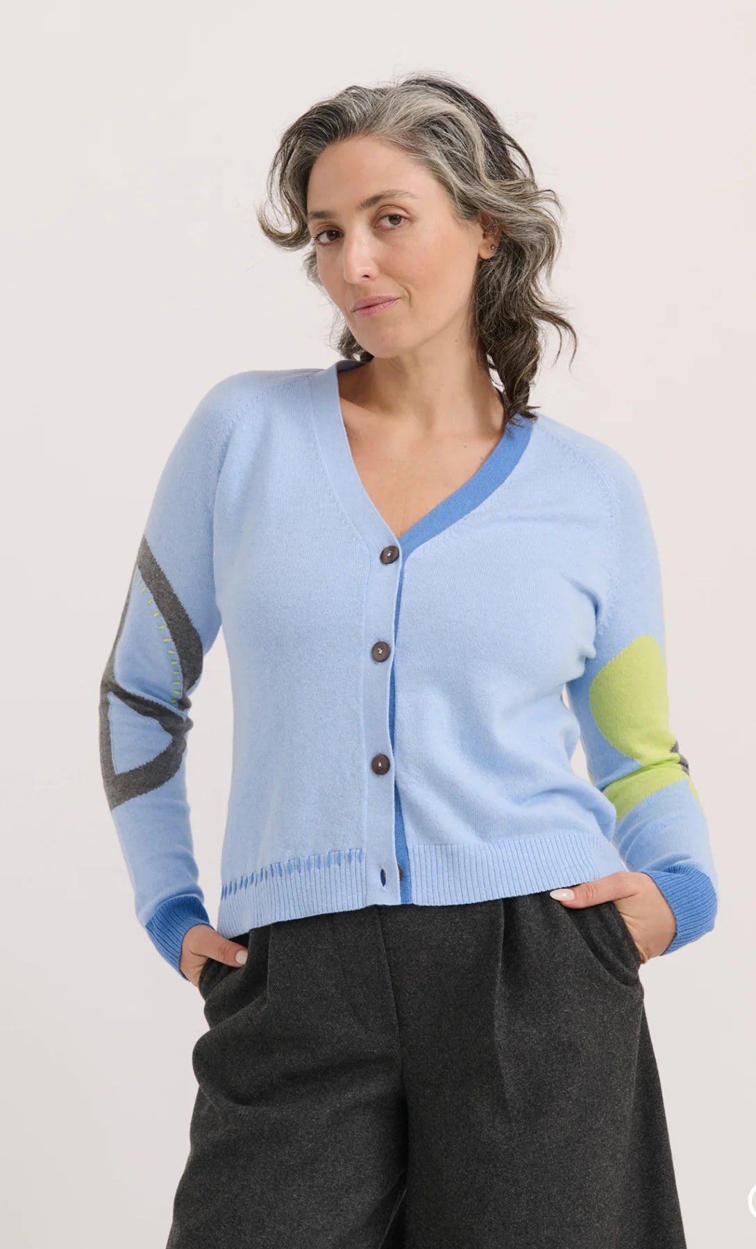 Zaket & Plover Peace Please Cardi - Sky