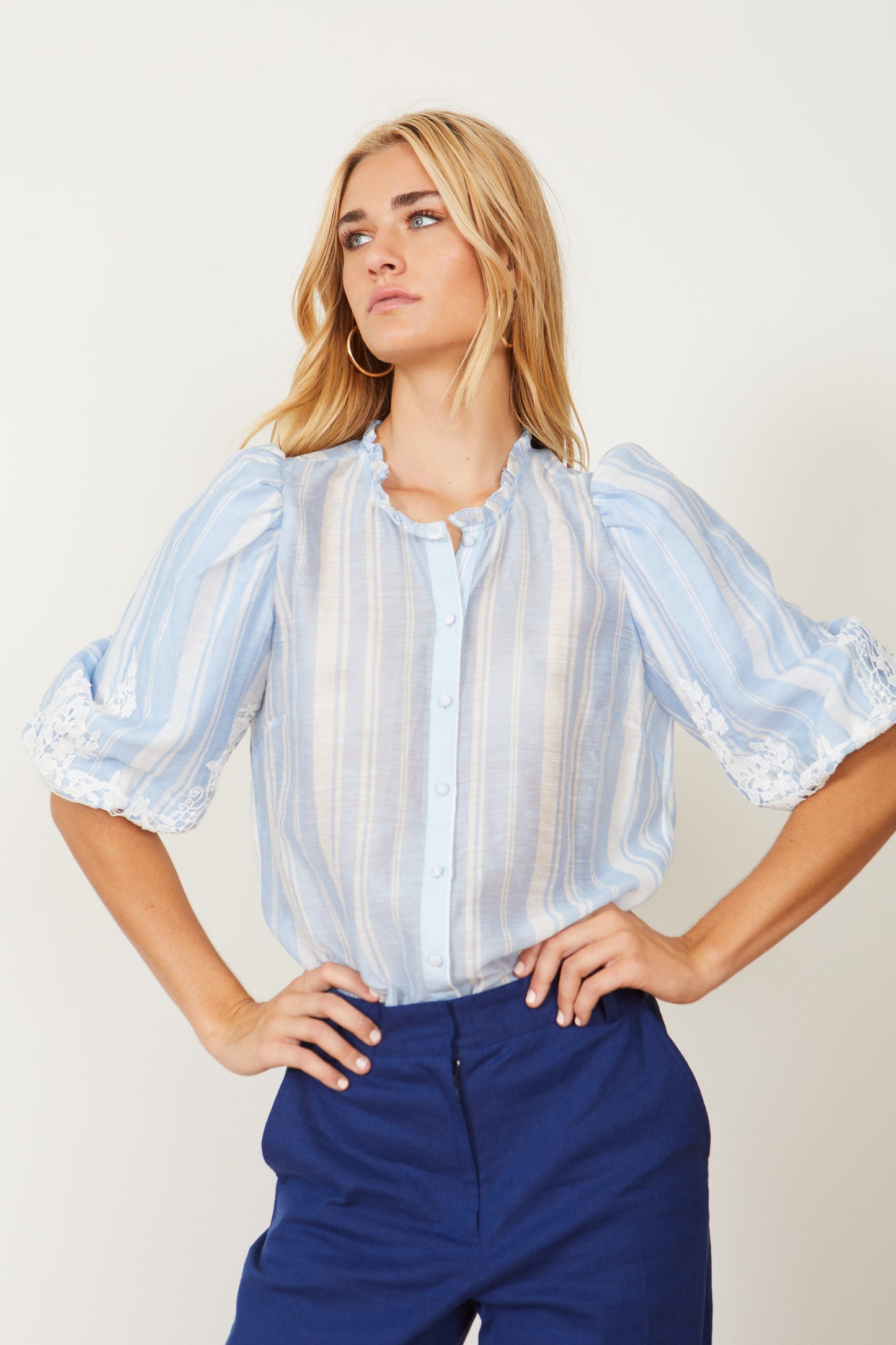 Caballero Celeste Top-Sky Stripe