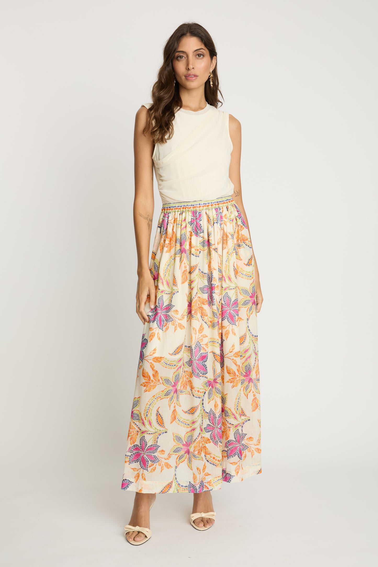 Caballero Kai Skirt Stitched Flower