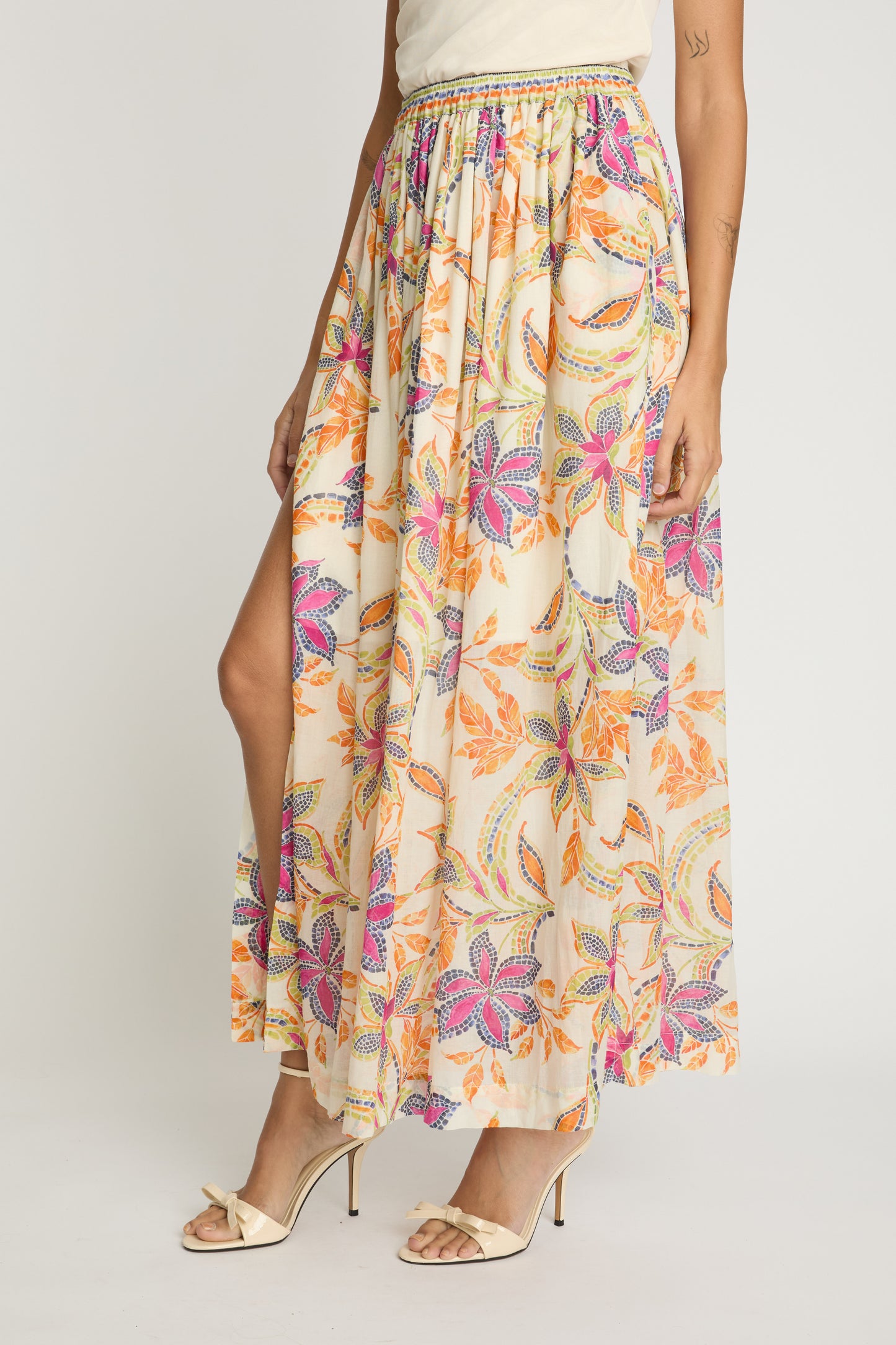 Caballero Kai Skirt Stitched Flower
