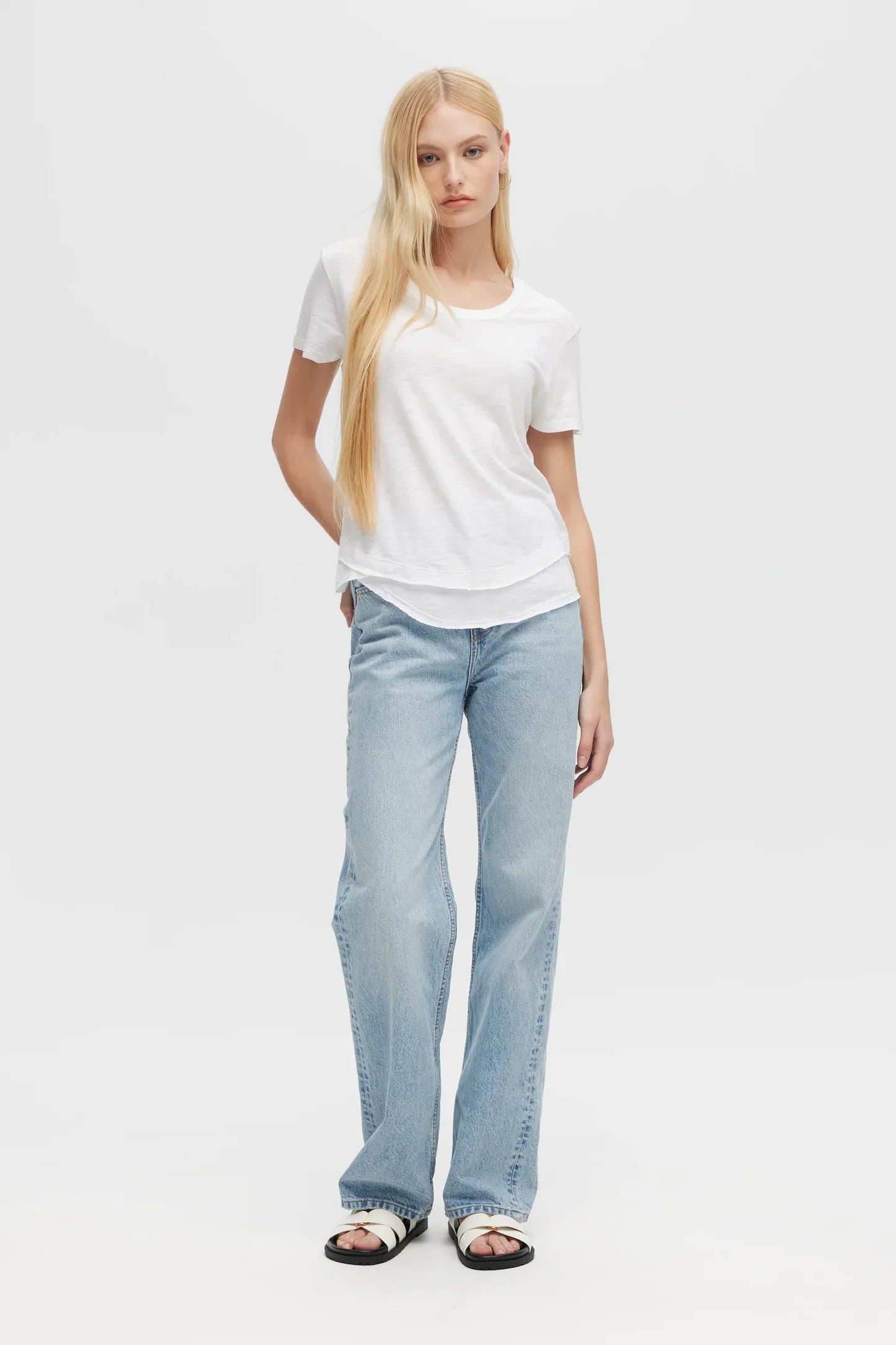 CHRLDR S/S Ava Mock Neck T-Shirt