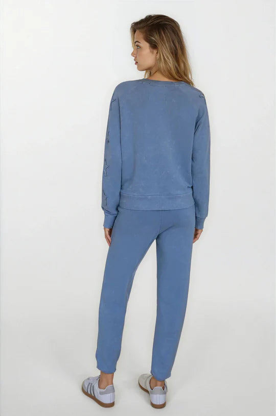 CHRLDR Starbound - Raglan Crew Neck Sweatshirt Blue
