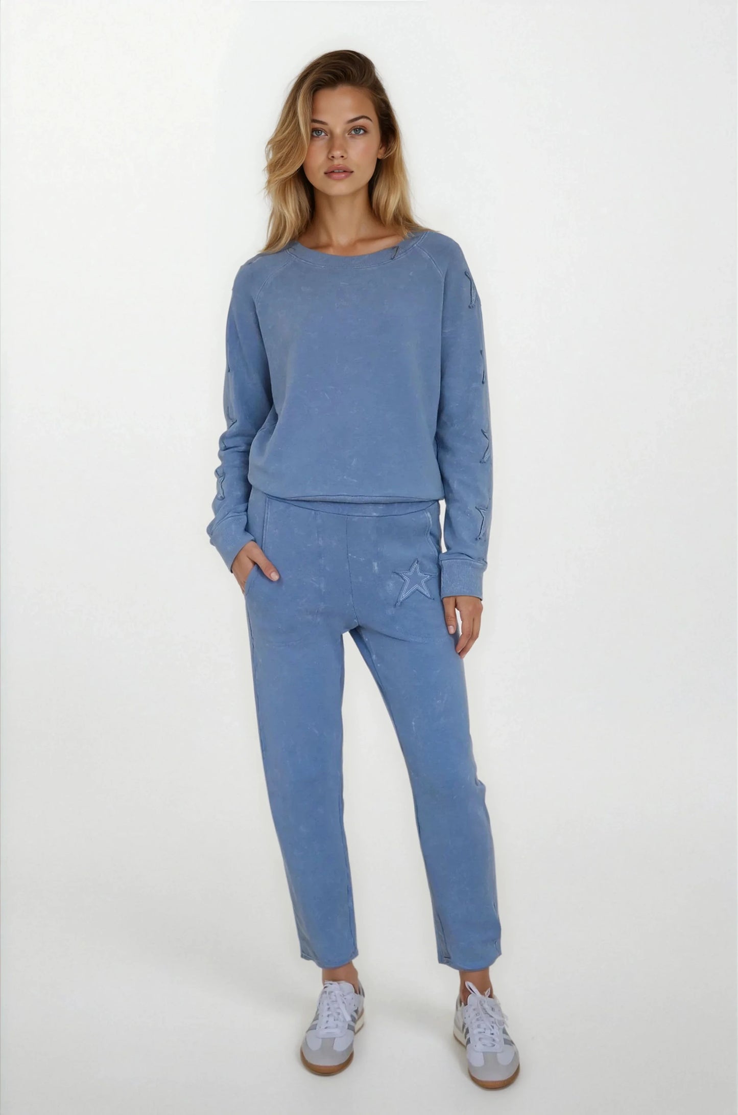 CHRLDR Starbound - Topstitch Pocket Cuff Joggers Blue