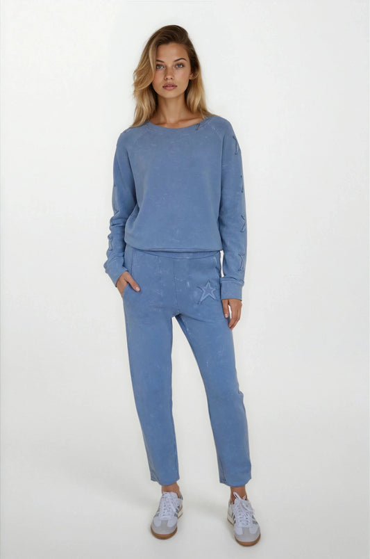 CHRLDR Starbound - Topstitch Pocket Cuff Joggers Blue