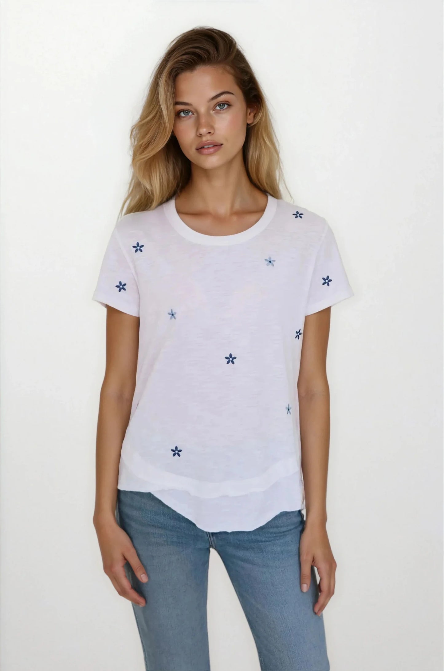 CHRLDR Daisy Ava - Mock Layer T-Shirt White