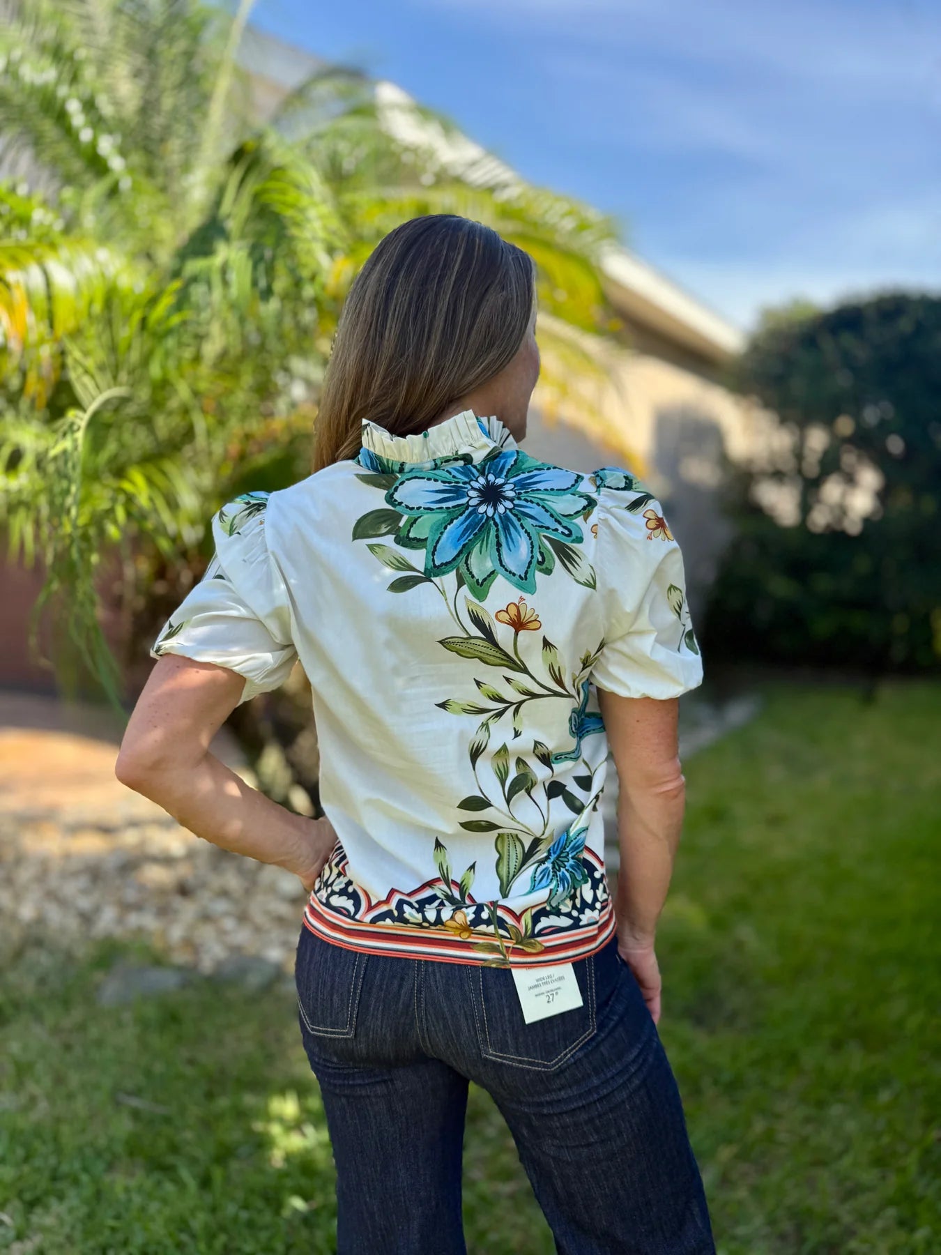 Maude Vivante Kai Top | Ivory Bloom