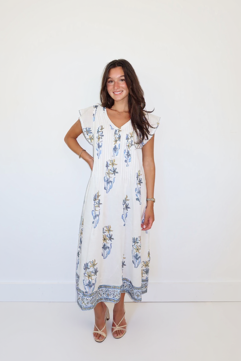 Nibi MTK Doris Maxi Dress - Blue Lilly
