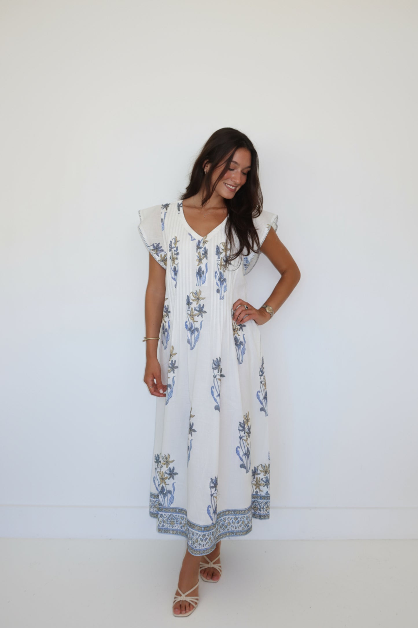 Nibi MTK Doris Maxi Dress - Blue Lilly