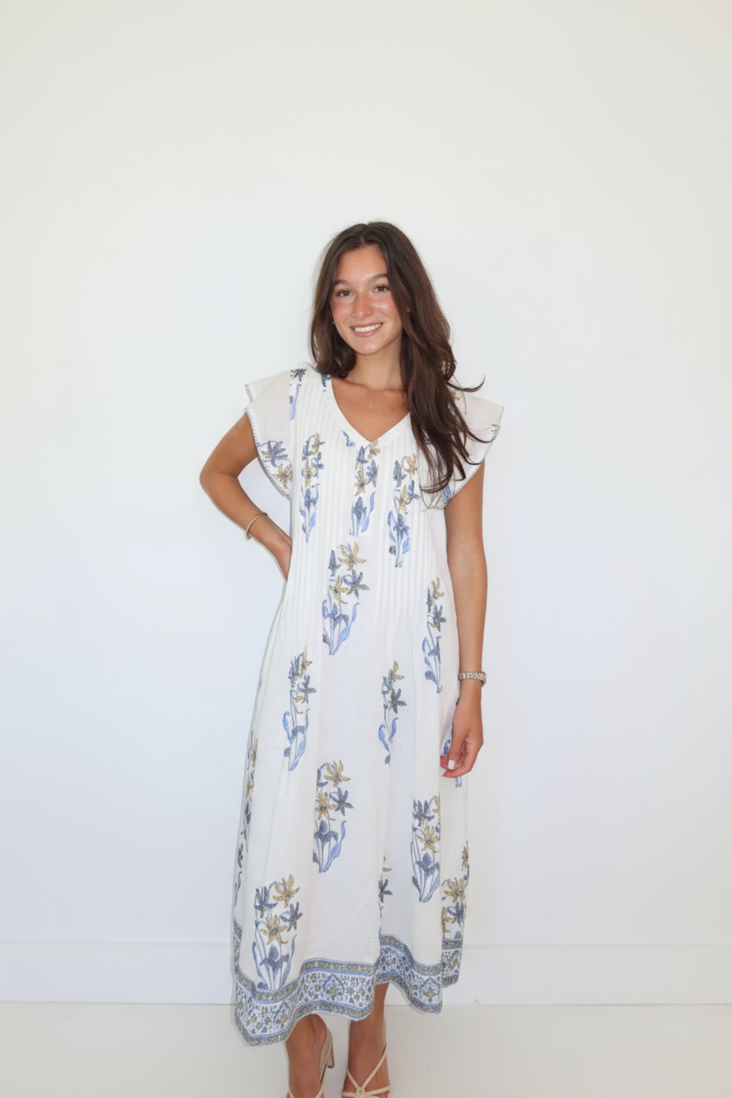 Nibi MTK Doris Maxi Dress - Blue Lilly