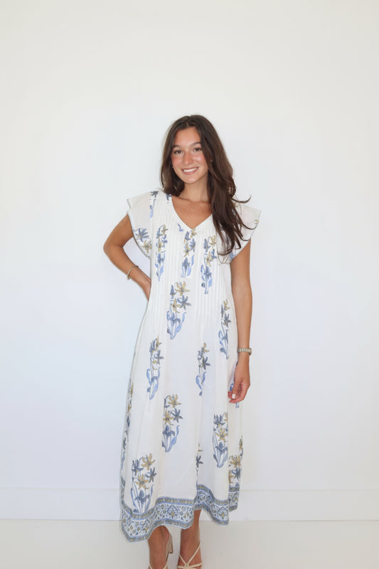 Nibi MTK Doris Maxi Dress - Blue Lilly