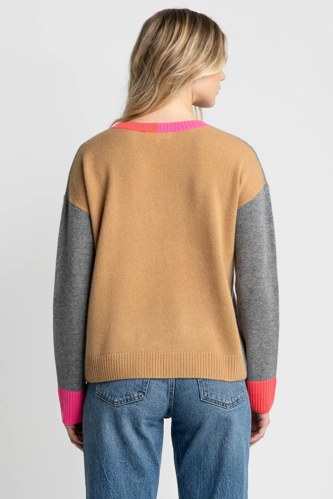 Lisa Todd Color Wheel Sweater Fog Carmel